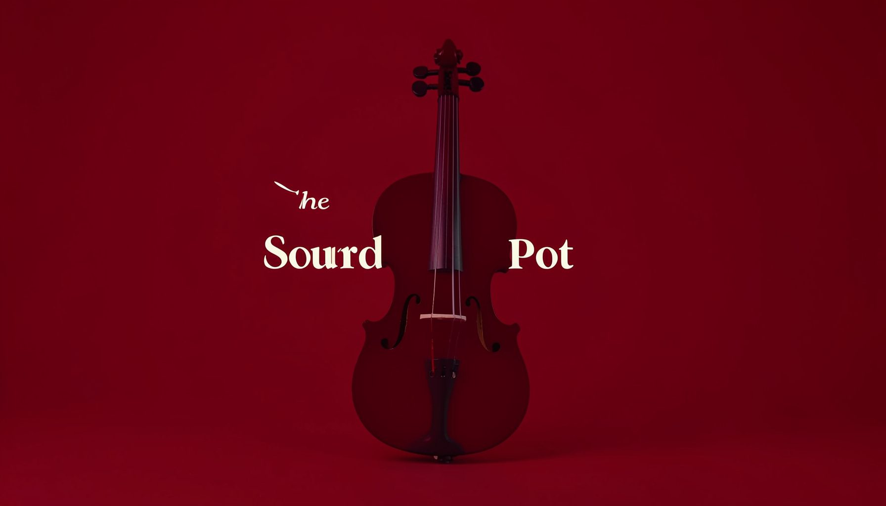 The Sound Post logo — a stylized violin silhouette in deep maroon against cream